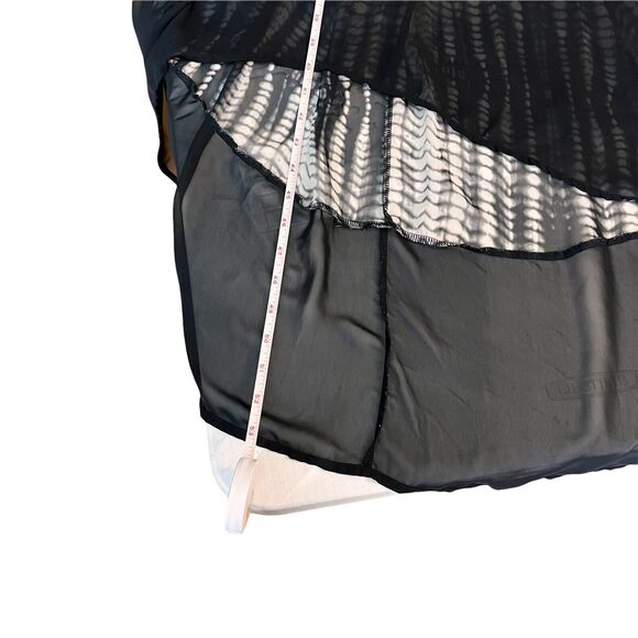 Tua Hi Low Maxi Dress Womens Size S Gray Black Smudge Print Elastic Waist Boho - Picture 10 of 10